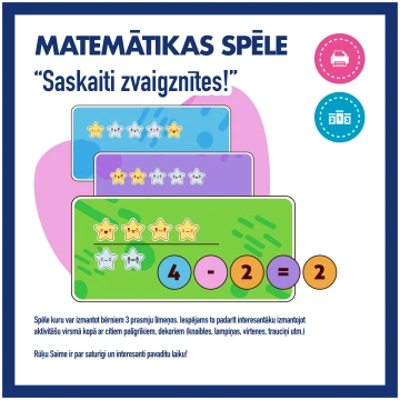 Matemātikas spēle "SASKAITI ZVAIGZNĪTES"- kosmo