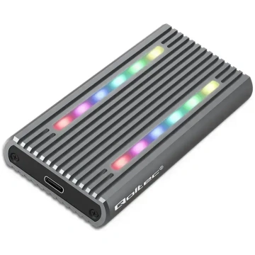 Qoltec M.2 SSD ietvars | SATA | NVMe | RGB LED | U