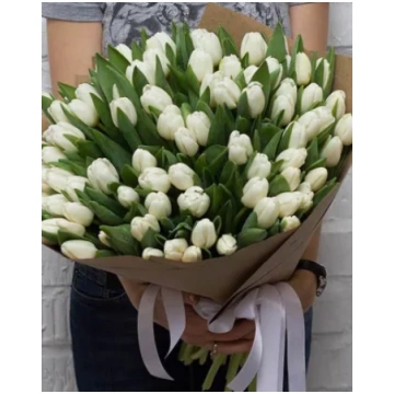 101 white tulips