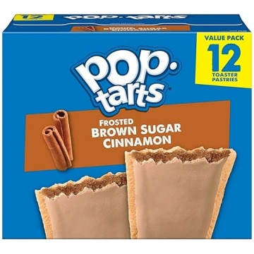 Kellogg"s Pop-Tarts cepumi ar glazūru, brūno cukur