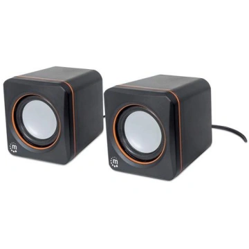 Manhattan USB Stereo Active Box 2 Speakers black/o