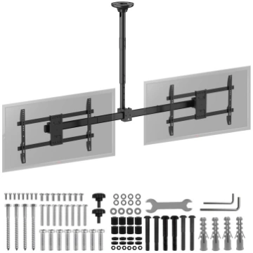 Maclean ceiling mount for two TVs, max load 2x40kg