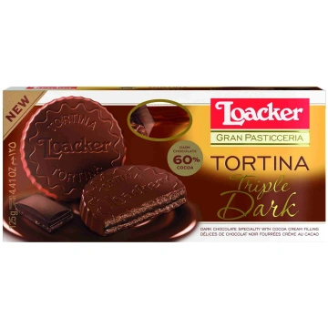 Vafeles Loacker Tortina Triple Dark 21gx3