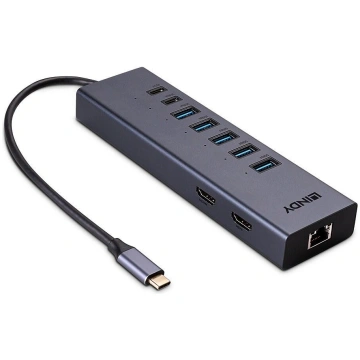 Lindy DST-Mini Duo, USB-C Laptop Mini Docking Stat