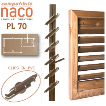 Comando orientabile a 22 lamelle compatibile Naco 