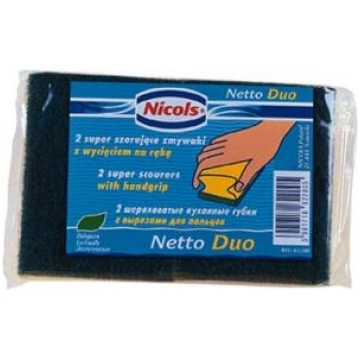 Sūklis ar abrazīvu "Netto Duo", 2 gab. (Nicols)