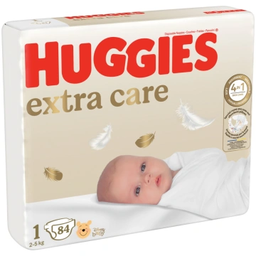 HUGGIES autiņbiksītes EXTRA CARE 1, 2-5kg, 84 gab.