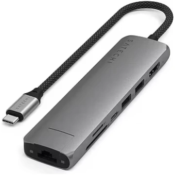 Satechi 7-in-1 USB-C Slim Multiport Adapter with E