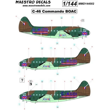 Commando decals BOAC Maestro Models