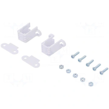 Bracket | white | Pcs: 2 | Holder mat: plastic POL