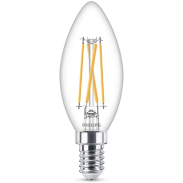 Philips LED sveču spuldze E14 2,5W 827 WarmGlow