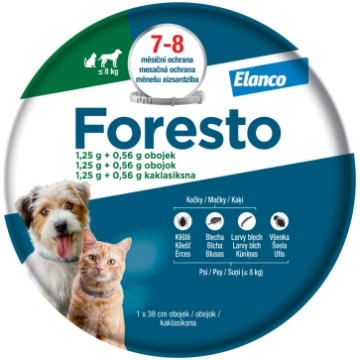 Foresto 38 cm kakla siksna kaķiem/suņiem līdz 8 kg