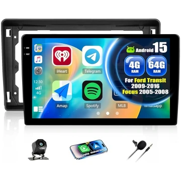 CAMECHO 4+64G 9 collu Android 15 Radio Ford Transi