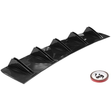 Universal Car Rear Bumper Diffuser - Black Carbon 