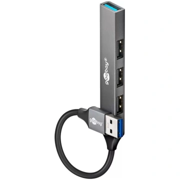 Goobay 74456 USB 2.0 Hub Type-A 5000 Mbit/s Gaiši 