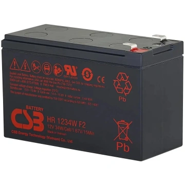CSB HR1221WF2 VRLA akumulators 12V 5Ah 21W F2 term