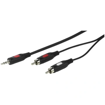 Audio kabelis Vivanco VVAJACK2RCA25MMK — 2 x RCA (