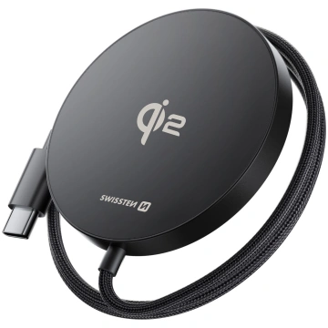 Swissten MagPuck Qi2 Wireless Charger 1.5m (MagSaf