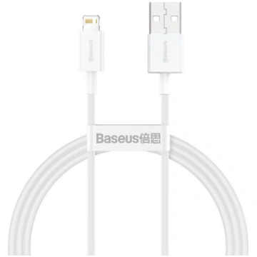 Kabelis Baseus CABLE LIGHTNING TO USB 1M/WHITE CAL