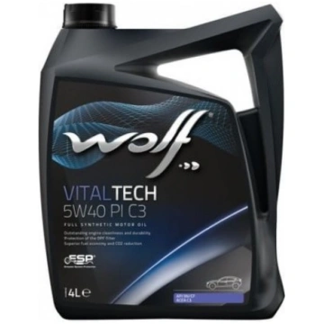 Motoreļļa WOLF VITALTECH 5W40 PI C3 4L. 5w-40
