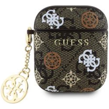 Guess PU 4G Peony Charm Case Austiņu Maciņš Apple 
