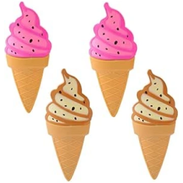 TRIXES Strandklammern 4 Stück Eisform, sichere Cli
