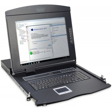 Digitus LCD Console 17inch KVM touchpad US keyboar