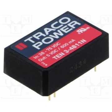 Converter: DC/DC; 3W; Uin: 36÷75VDC; Uout: 5VDC; I