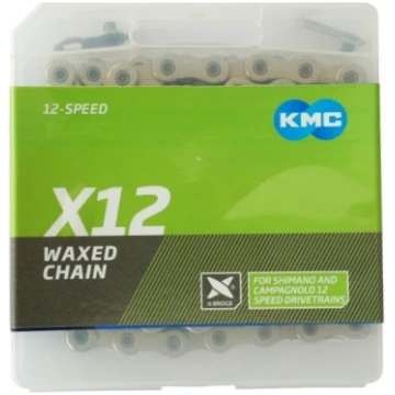 Ķēde - KMC X12 Silver Waxed - BX12NP126W1 - 12 ātr