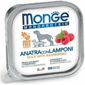 Monge Monoproteinic Fruits Pate duck with raspberr