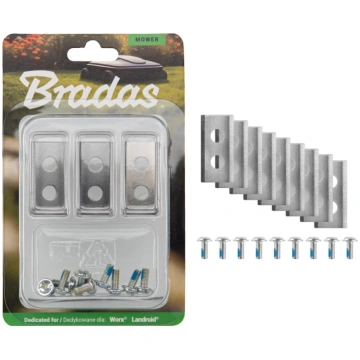 AsmeņI robotam Bradas, sudraba krās., 9 gab