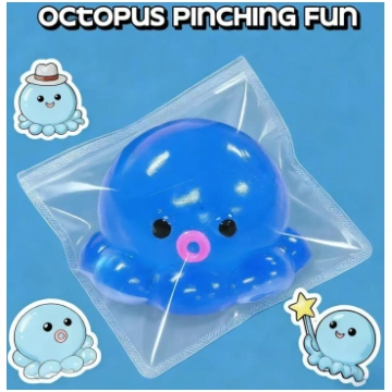 1 Tabba Bubble Squid Squeeze Toy, a squishy, slow-
