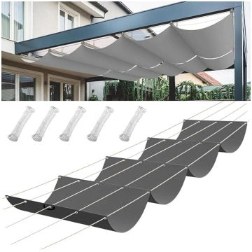 Extendable Wave Sun Sail, 2 x 4 m, HDPE Sun Protec