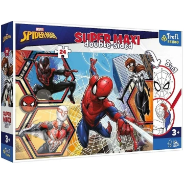 Trefl Dwustronne Puzzle 24 Super Maxi Spiderman wy