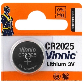 CR2025 baterijas Vinnic litija - iepakojumā 1 gb. 