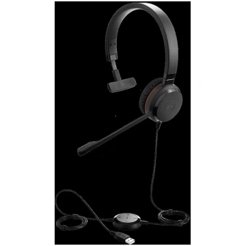 JABRA Evolve 20 SE, Mono MS, USB C/A adapter, Leat