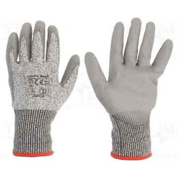 Protective gloves; Size: 11; grey; composite fibre
