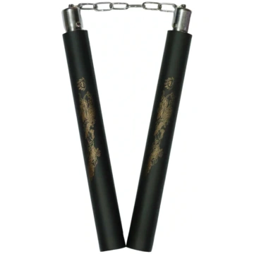 Nunchaku Basic in zwart sponsrubber Fight Club Sto