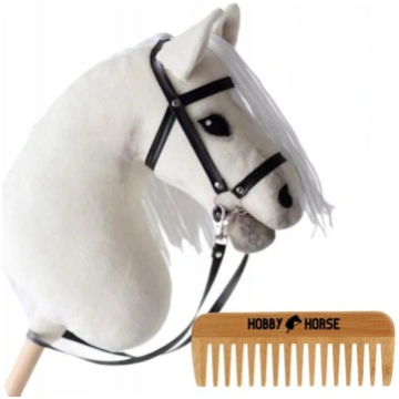 Koka nūjas rotaļu zirgs Hobby Horse, balts Nav nor