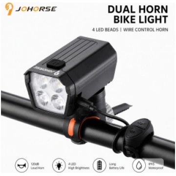 iLike JOHORSE USB Rechargeable Bike Headlight with