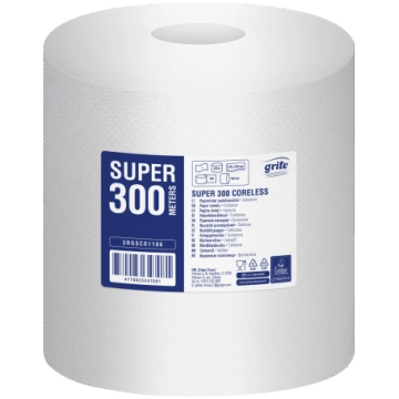 Roku dvieļi Grite Super Maxi 300 Coreless, balti, 