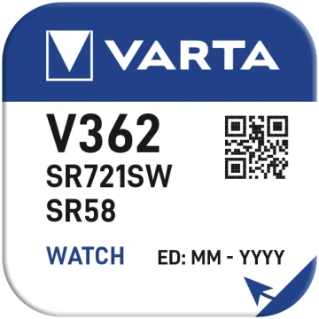 Pulksteņu baterija VARTA V362 Silver 1.55V/21mAh, 