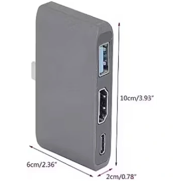 RoGer RO-AD2 (3 in 1) USB-C Multiport Adapter / US