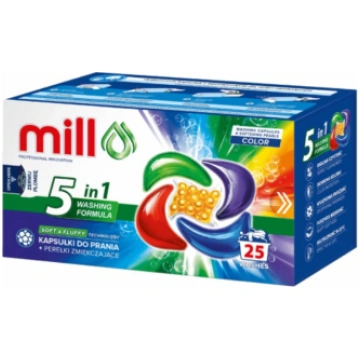 MILL PRO 5k laundry capsules + COLOR softening bea