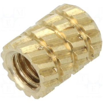 Threaded insert | brass | without coating | M3 | L