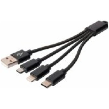DIGITUS Cable Lightning/ USB/ USB-C/ Micro-USB 0.1