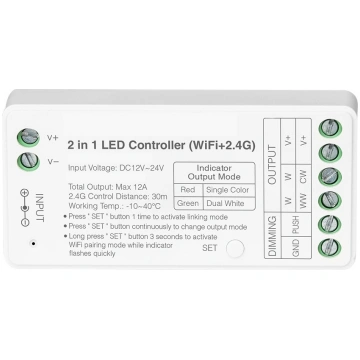 Controller Dimmer Monocolore/CCT Bianco Dinamico A