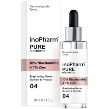 INOPHARM PURE ELEMENTS Sejas serums ar niacinamīdu