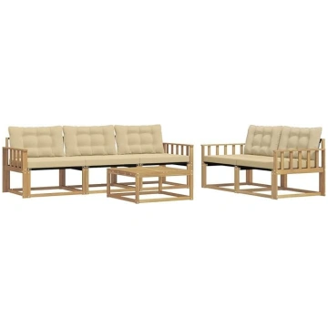 Gartenmöbel-Set aus massivem Akazienholz, modulare