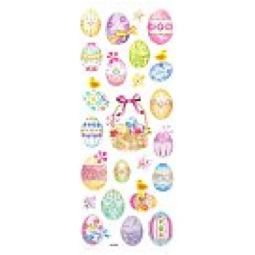 Mirdzošas uzlīmes "Colour easter eggs", 24 gab